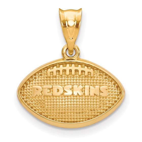 Sterling Silver Gold-plated Washington Redskins Football Pendant Sterling Silver Gold-plated Washington Redskins Football Pendant